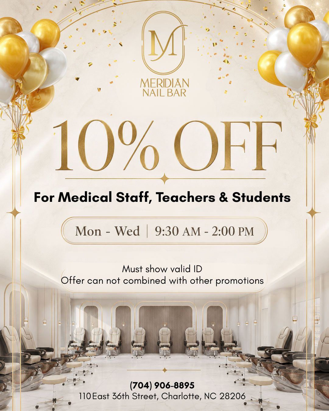 Special promotion at Meridian Nail Bar Noda